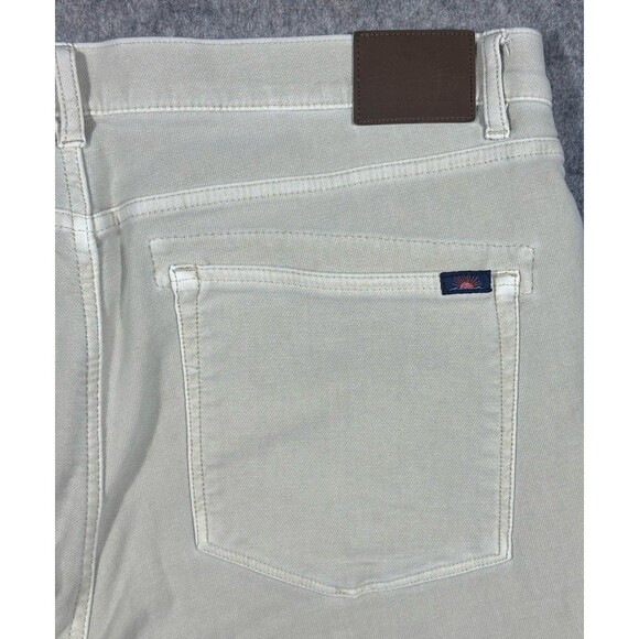 Faherty Stretch Terry 5 Pocket Pants Men’s 38x32 Stone Mid Rise Slim Classic - Picture 4 of 8